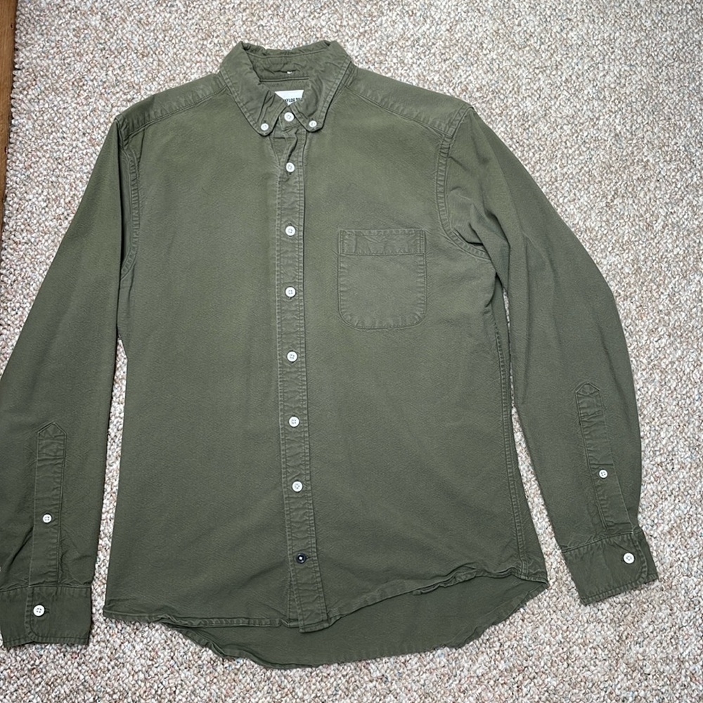 Taylor Stitch Oxford shirt jack in olive green - Size 42